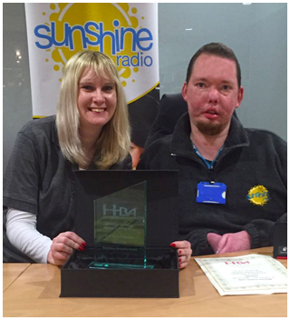 Laura and Marcus with their 2016 National Hospital Radio Award